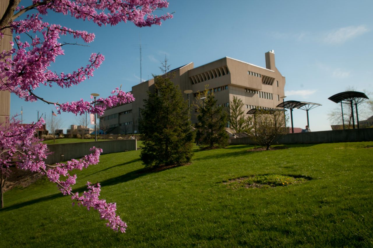 The front of Founders Hall